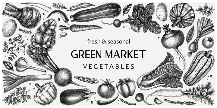 Hand-drawn vegetables vector illustrations. Hand-sketched healthy food collection. Vintage edible plants hand-drawings. Fresh vegetables sketches in engraved style. Design elements for menu or banners